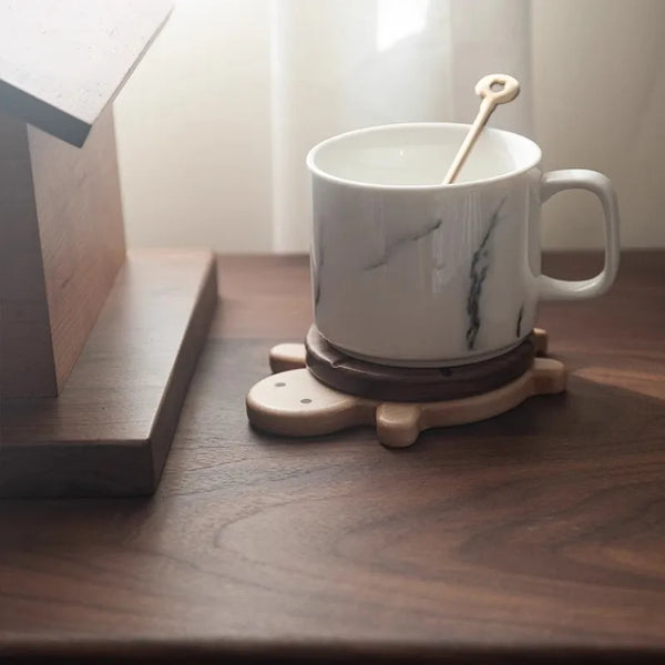 Walnut Solid Wood Turtle Insulation Coaster