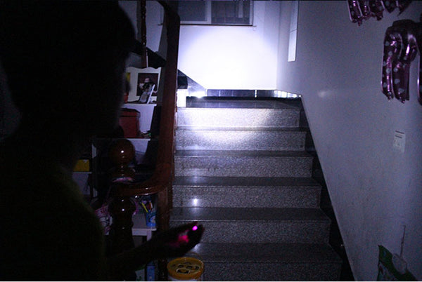 Mini LED Rechargeable Flashlight Key Chain - Waterproof