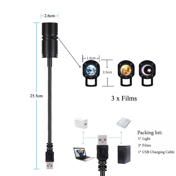 Earth Moon 360° Projection Lamp