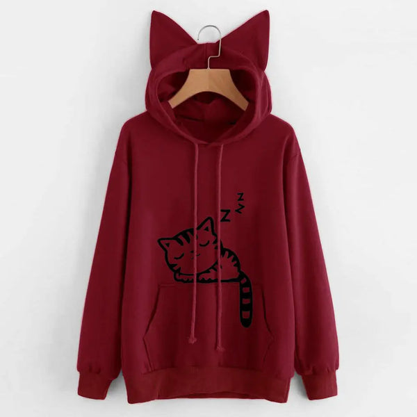 Sleeping Cat Ears Hoodie