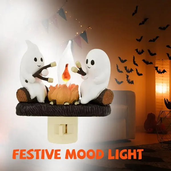 Not So Spooky Ghost Campfire Night Lamp