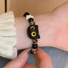 Natural Stone Black Cat Bracelet