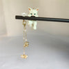 Wooden Cat Hairpin