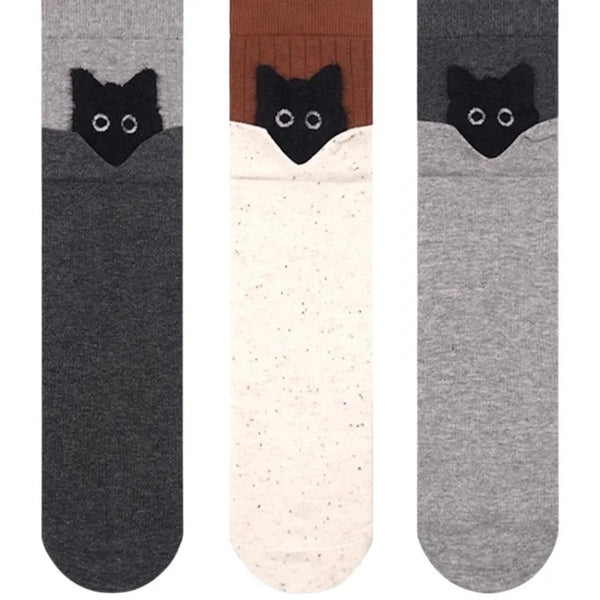 Peekaboo Cat Mid-Calf Socks