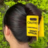 Overstimulated Caution Sign Hair Claw Clip