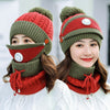 Knitted Scarf Caps