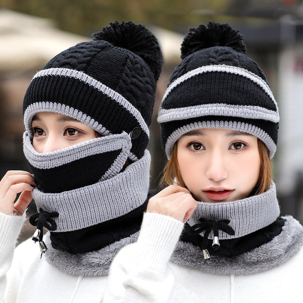 Knitted Scarf Caps