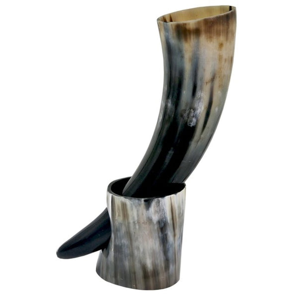 Viking Drinking Horn Mug with Stand