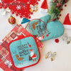 2pcs/set Christmas Baking Anti-Hot Gloves Pad